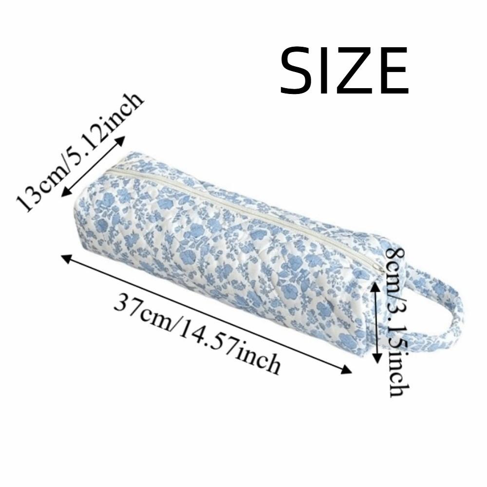 Soft Hair Dryer Storage Bag Quilting Cotton Large Capacity Curler Storage Bag Dustproof Zipper Closure Cosmetic Bag