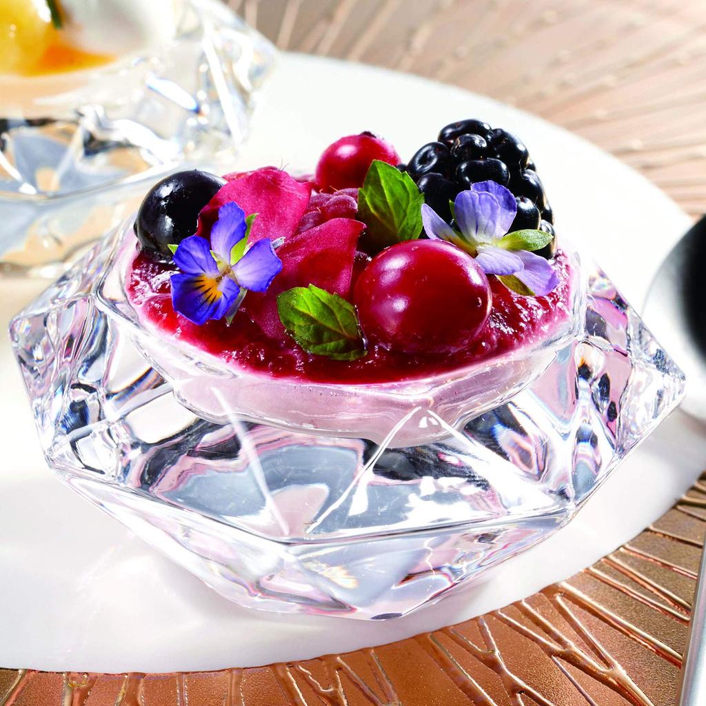 Toyo Sasaki Glass Flower Ornament Amuse Brilliant Plates, Set of 6, Balls, Cups, Glass Dishes, Dishware, Small Plates, TS44043