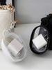 Portable Mini Transparent Zipper Storage Bag, Compact Multi-Functional Pouch, Earphone And Charger Organizer With Keychain