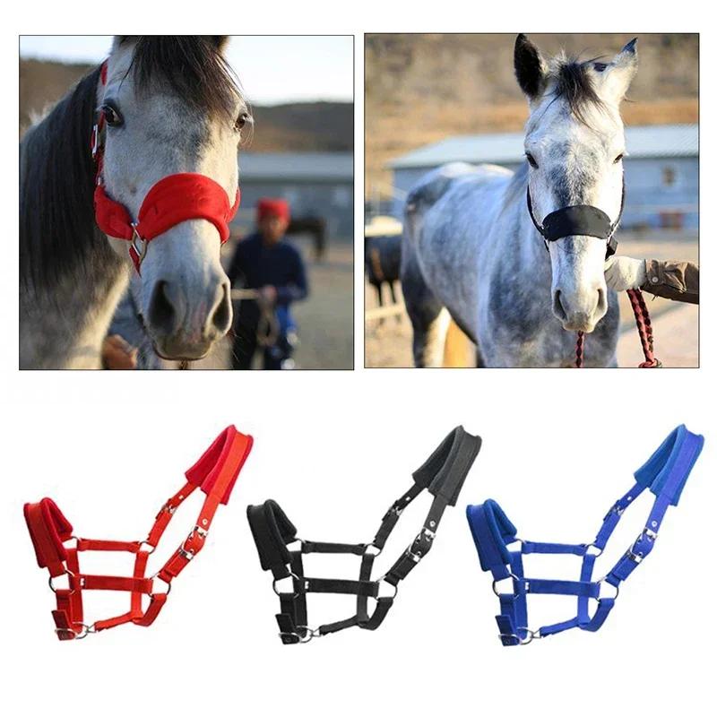 1Pc Soft Padded Pony Halter Bridle Headstall Head Collar Horse Riding Accessories Ergonomic Comfortable Unfettered Halters