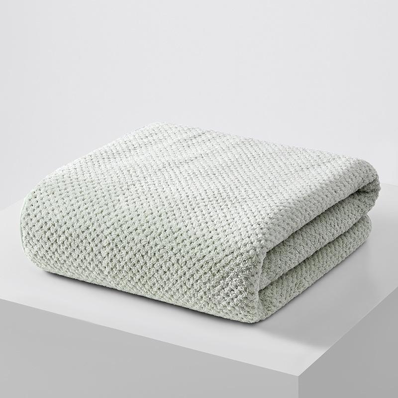 

Oversized Extra Thick Waffle Weave Bath Towel - Highly Absorbent & Quick-Dry Pineapple Pattern Beach Towel зелений
