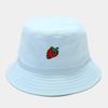 Panama Bucket Hat Fruit Strawberry Embroidered Fishing Cap Men Women Travel Beach Sun Hats