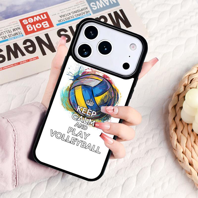 I love Volleyball Phone Case For IPhone 17 16e 15 14 13 12 11 Pro Max Air Mini Soft Protective Cover