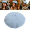 French Baggy Winter Warm Wool Beret Cap Flat Cap Hat Autumn Beret Hat Felt Berets