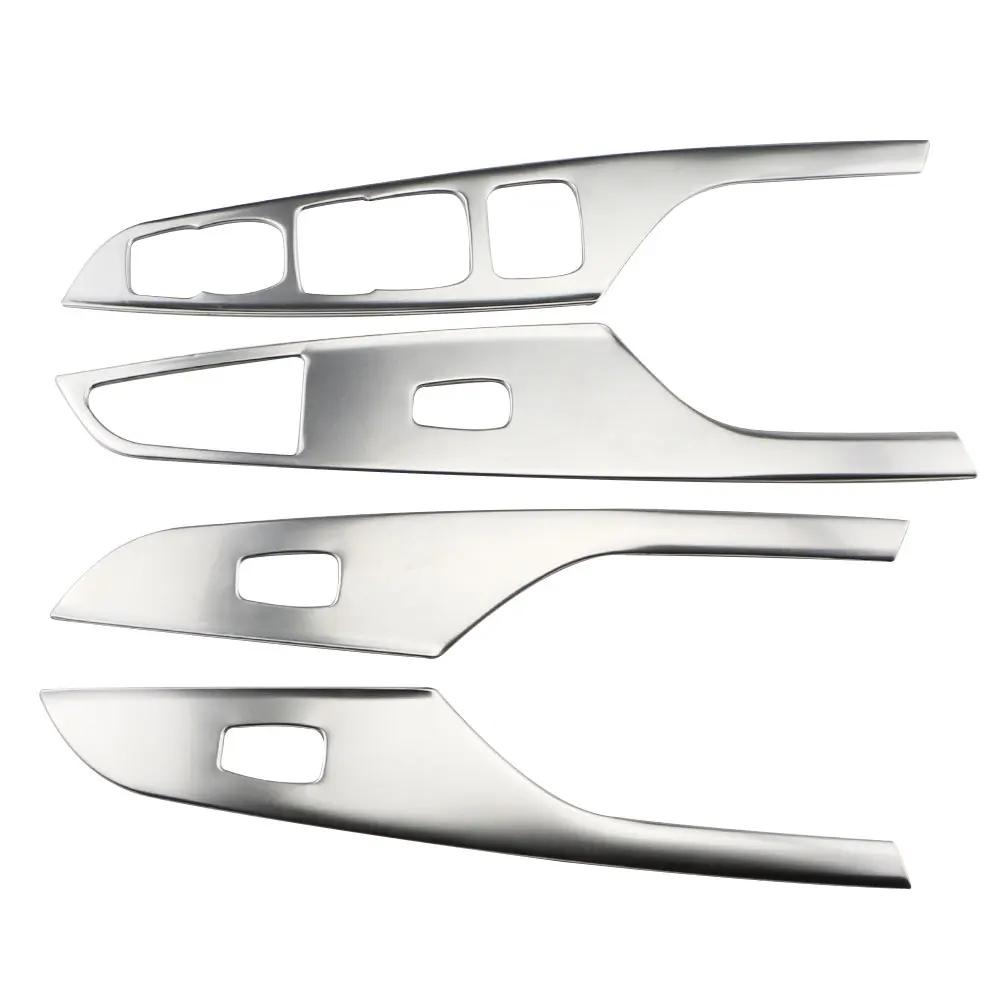 For Hyundai Encino Kona Kauai 2017 - 2025 LHD Window Lift Button Panel Cover Door Armrest Sticker 4Pcs Decoration Accessories