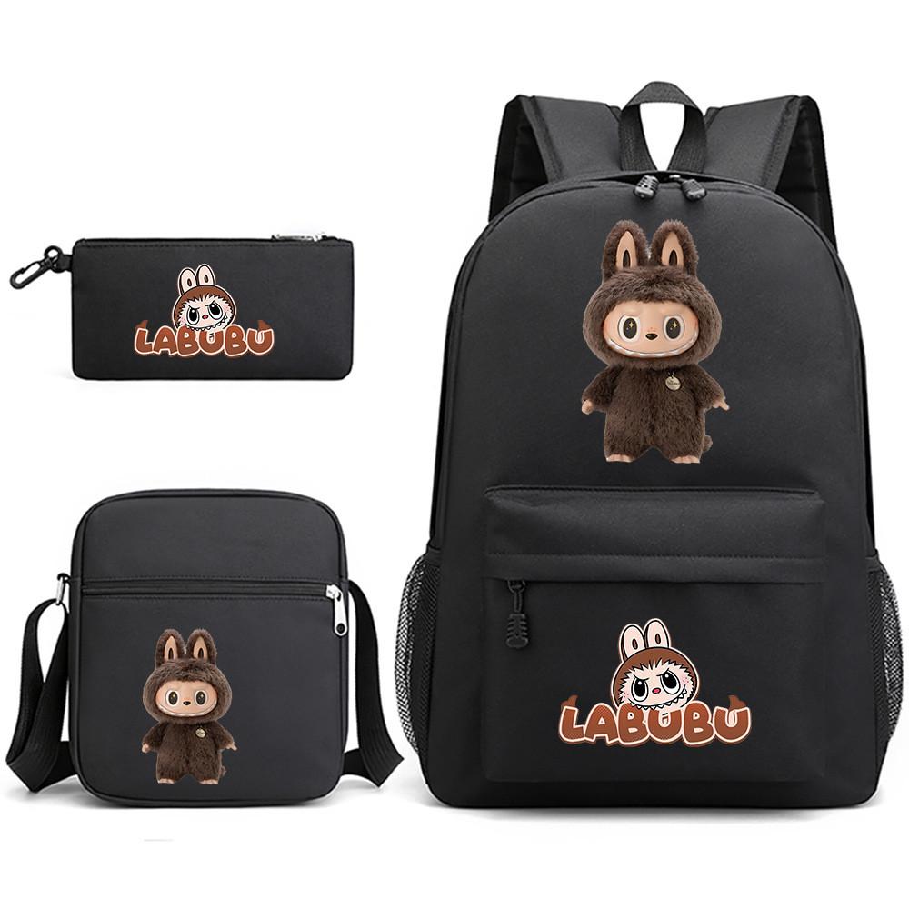 

Labubu Student Backpack Set With Printed Oxford Fabric For Middle School Students Style1