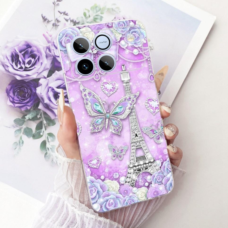 Flower Butterfly Luxury Girly Fashion Casing For Honor Win 5G AAP-AN00 Phone Case Soft Slim Clear Silicone TPU Back Cover