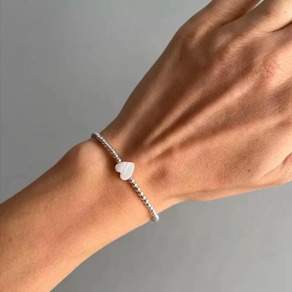 New Punk Personality Minimalist Unique Design Silver Color 5/8/10mm Ball Beading Bracelet for Woman Fashion Jewelry Holiday Gift