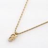 Dior 3P Necklace Vintage Plated Gold/Rhinestone 4.5g Women Used