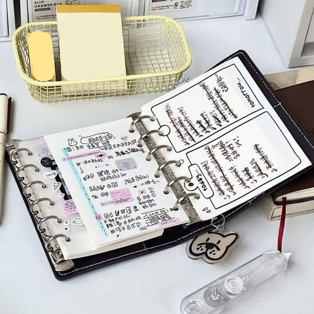 A7 Brown Leather Notebooks Kawaii Hand Ledgers 2025 Pocket Books