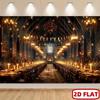 2D Great Hall Backdrop for Wizard School Cosplay & Movie Night Decoration