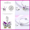 925 Sterling Silver Spring New Animal Beads Fit for Original Bracelet Jewelry Making Butterfly Firefly Chameleon Charms