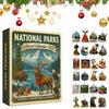 2025 24 Dagar Jul Adventskalender Nationalparker Jul Nedräkningskalender Julgranshängande Prydnader Gåva Heminredning