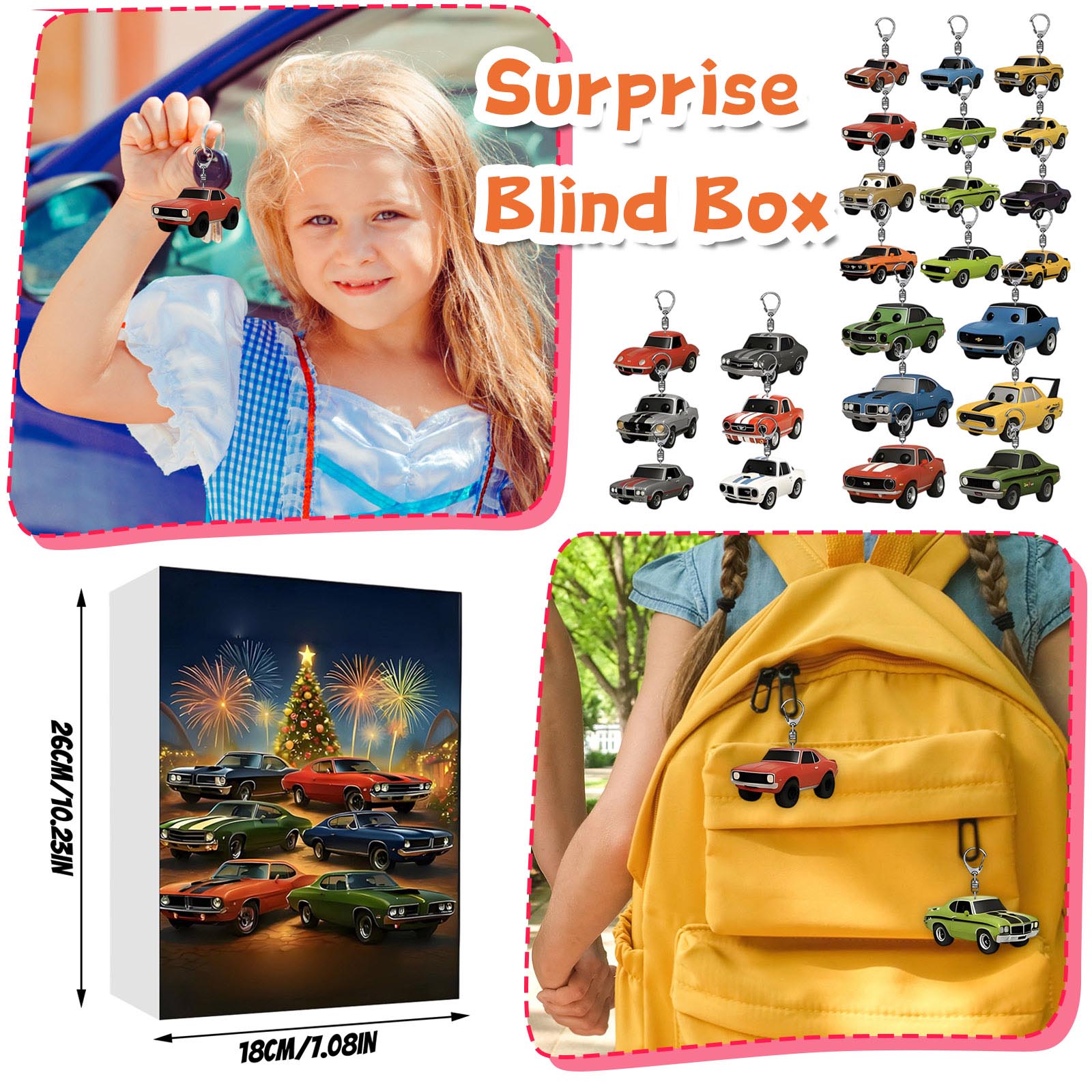 

Календарь обратного отсчета включает 24 подарка, календарь обратного отсчета и брелок-сюрприз. One Size