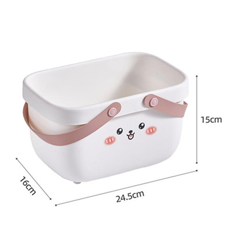 

Мультяшная переносная корзина для мытья посуды, корзина для хранения принадлежностей для мытья посуды, студенческая корзина для ванной, сортировочный ящик для хранения белый