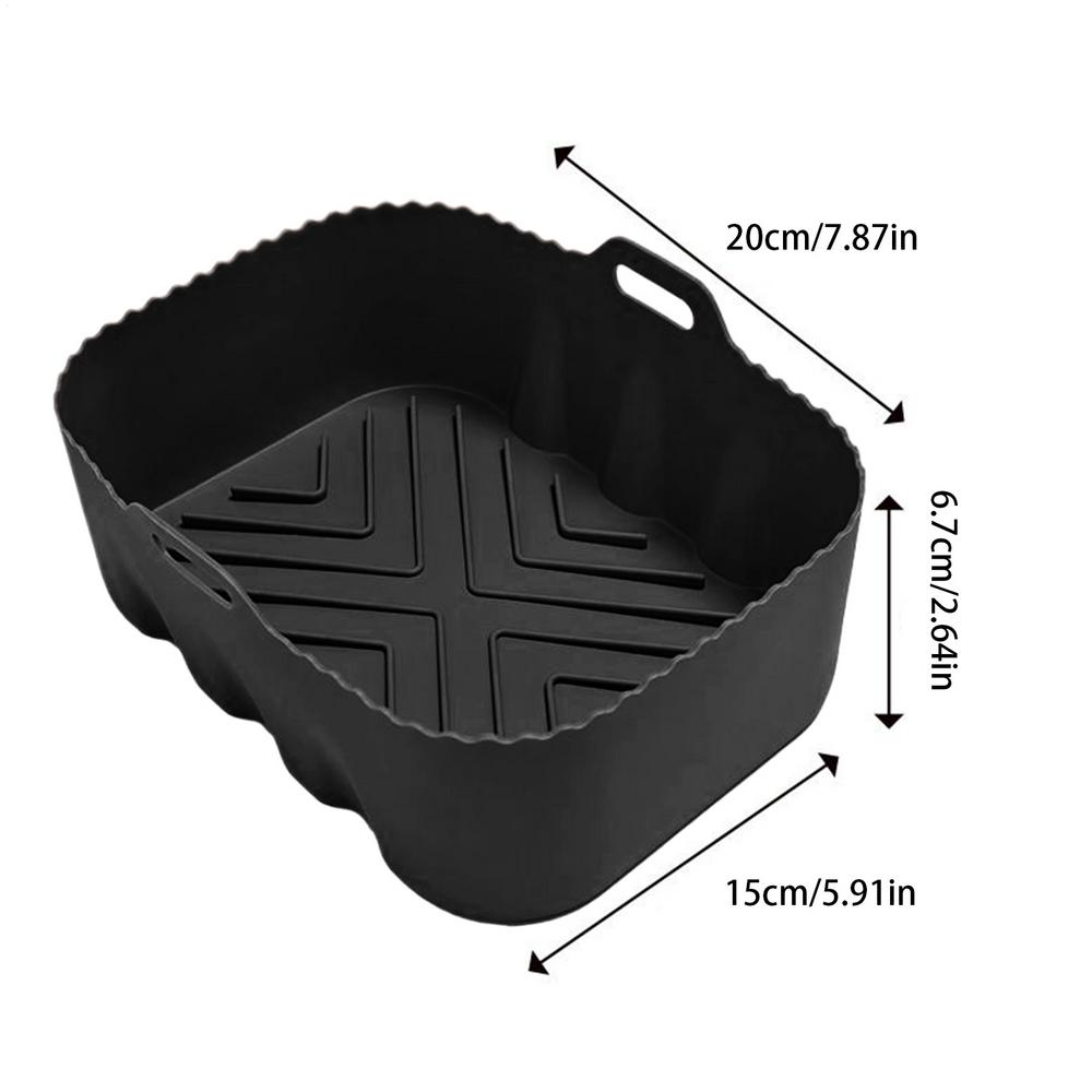 Air Fryer Silicone Liners Silicone Microwave Liner High-Temp Resistant Food-Grade Oven Tray Baking Helper For Meat Vegetable