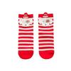 Korean Style Women's Christmas Mid-Calf Red Cotton Socks - Autumn/Winter