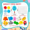 16pcs Baby Bath Toys Set with 10 Bath Squirt Toys, 1 Net, 1 bath toy storage net bag, 4 play balls, Baby Bath Tub Toys Paddling Pool Toys Water Toys