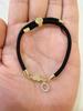 Classic A-Z Initial Heart Bracelet with Zircon on Adjustable Black Cord