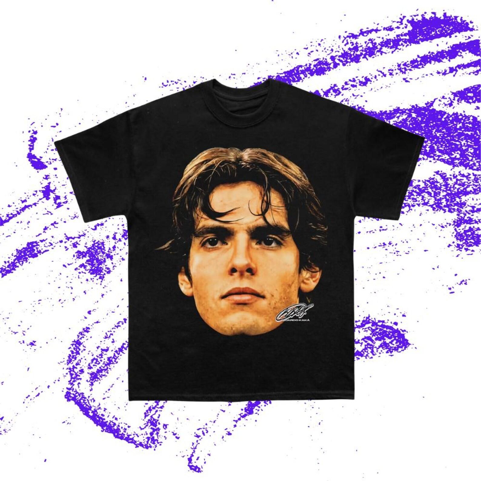 Young Football Star Portrait Graphic Shirt, Modern Soccer Fan Tee, Athlete Inspired Sports T-Shirt M