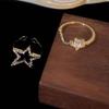 Anello regolabile a forma di stella con zircone dolce per donna - Trendy, Lusso leggero, Stile freddo