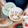 Christmas Cotton Rope Round Coasters Heat Insulation Non-Slip Durable Printed Coaster Home and Decoration Kitchen Utensils
