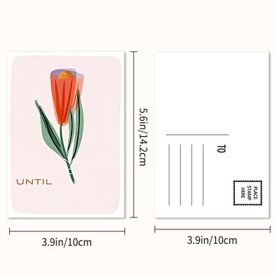 32pcs, Artistic Abstract Floral Postcards, Suitable for Birthday/anniversary Gifts, Collectible, Giftable, and Mailable.