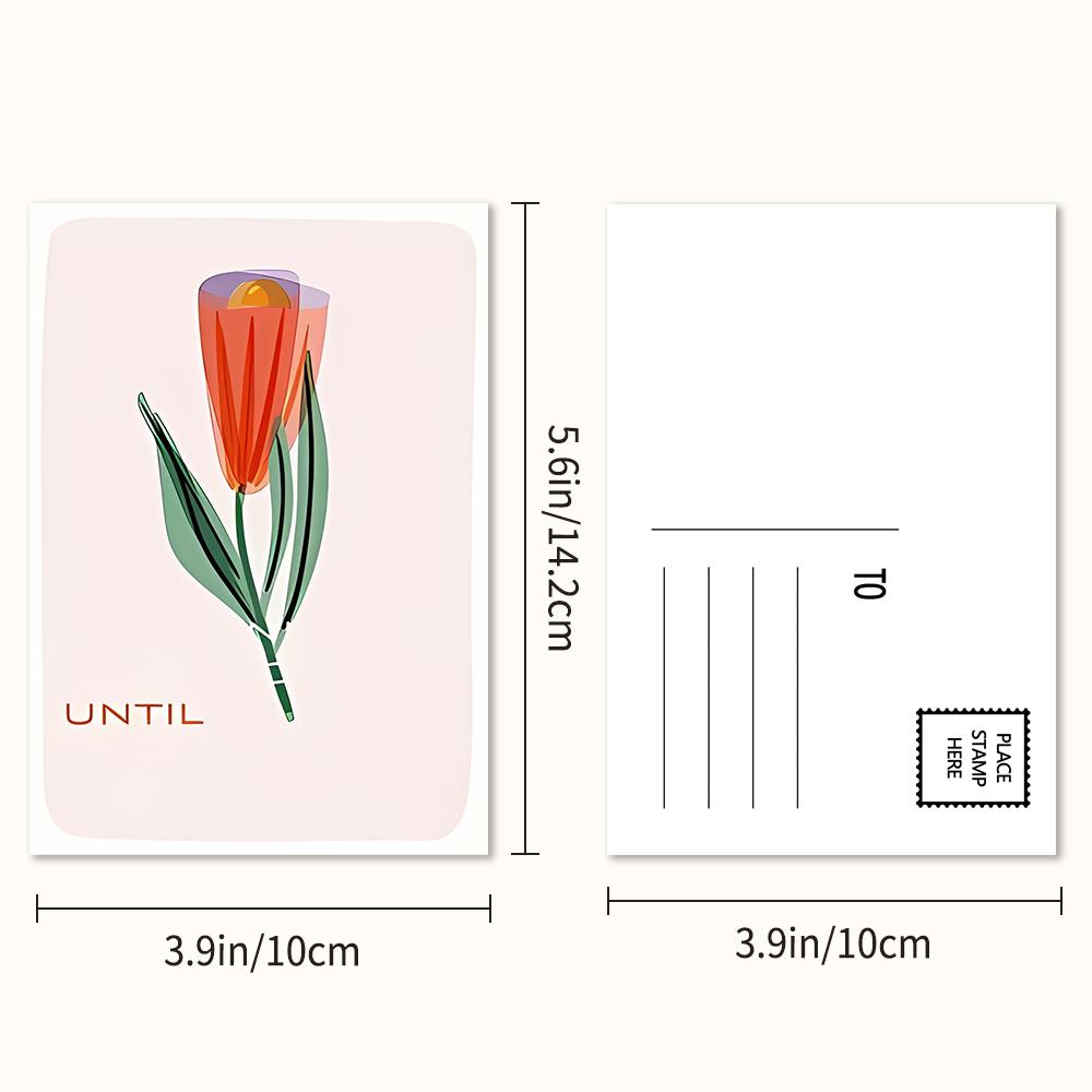 32pcs, Artistic Abstract Floral Postcards, Suitable for Birthday/anniversary Gifts, Collectible, Giftable, and Mailable.