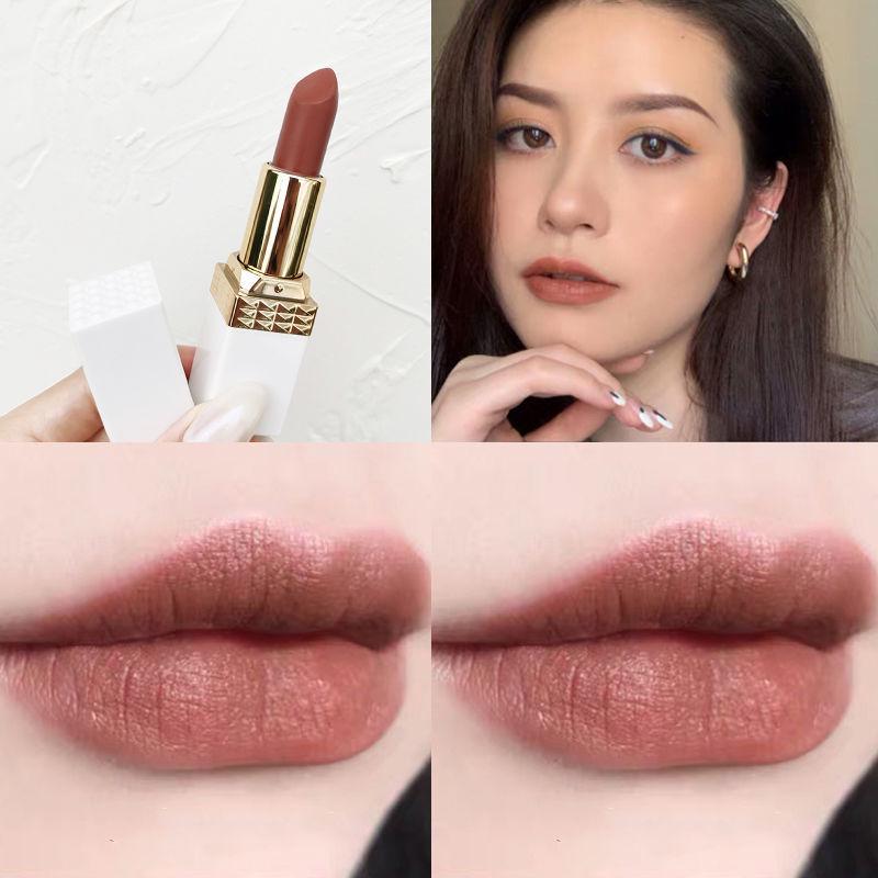 McCarthy Lun Orange Series Waterproof Matte Lipstick - Warm Orange for Summer, Whitening, Student-Friendly, Niche Brand.