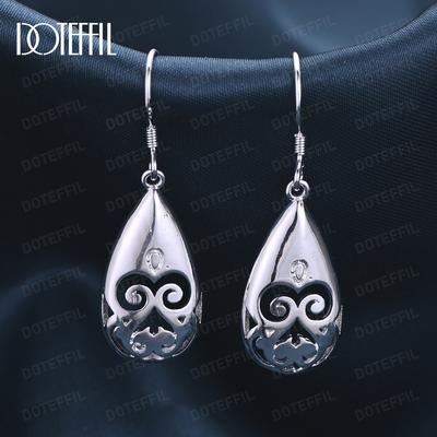 925 Sterling Silver Grimace Ear Piercing Earrings Fashion Wedding Jewelry