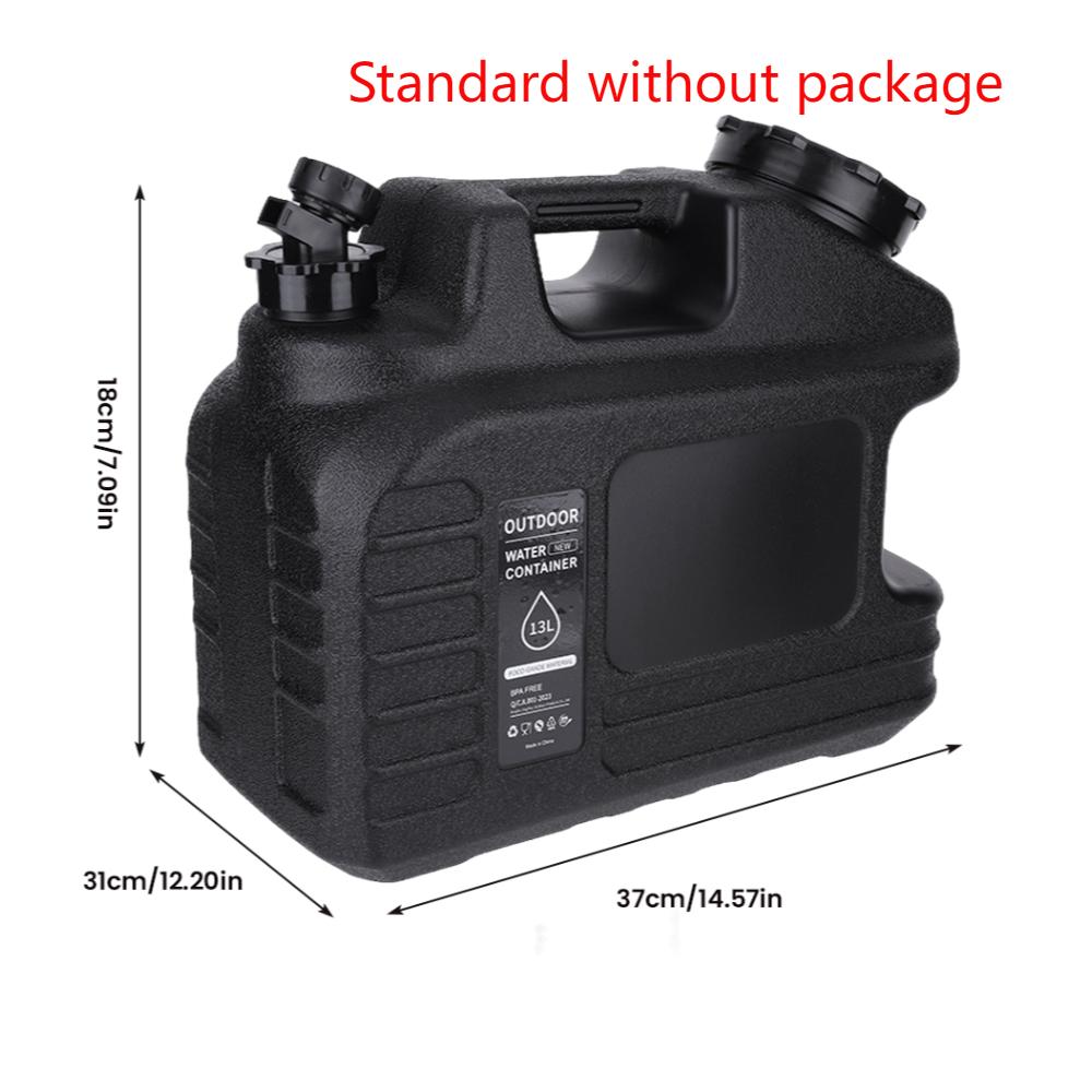 

13L Camping Water Jug Removable Spigot Water Carrier Portable for Outdoor Hiking Camping Home Use чёрный