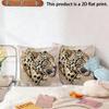 2 Pezzi Copricuscini Decorativi Lussuosi con Stampa Leopardo Dorato Cuscini Decorativi Animali Selvatici per Divano Camera da Letto Soggiorno