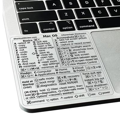 Tastenkürzel-Aufkleber für Apple Mac OS System Tastenkürzel-Aufkleber für 13-16" MacBook Pro 13 /Air 13 Windows Handballenauflage