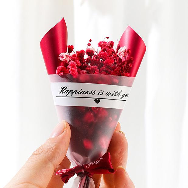 Beautiful Dry Flowers Fridge Magnets Babysbreath Rose Sunflower Flower Bouquet Fridge Stickers Wedding Gifts Home Decoration