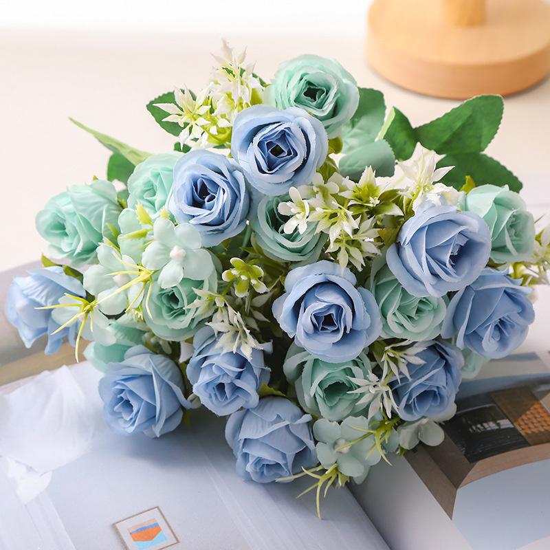 2PCS Artificial Flower Bouquets, Artificial Roses, Wedding Flowers, Handmade Flowers, Artificial Flower Decorations, Artificial Flower Ornaments.