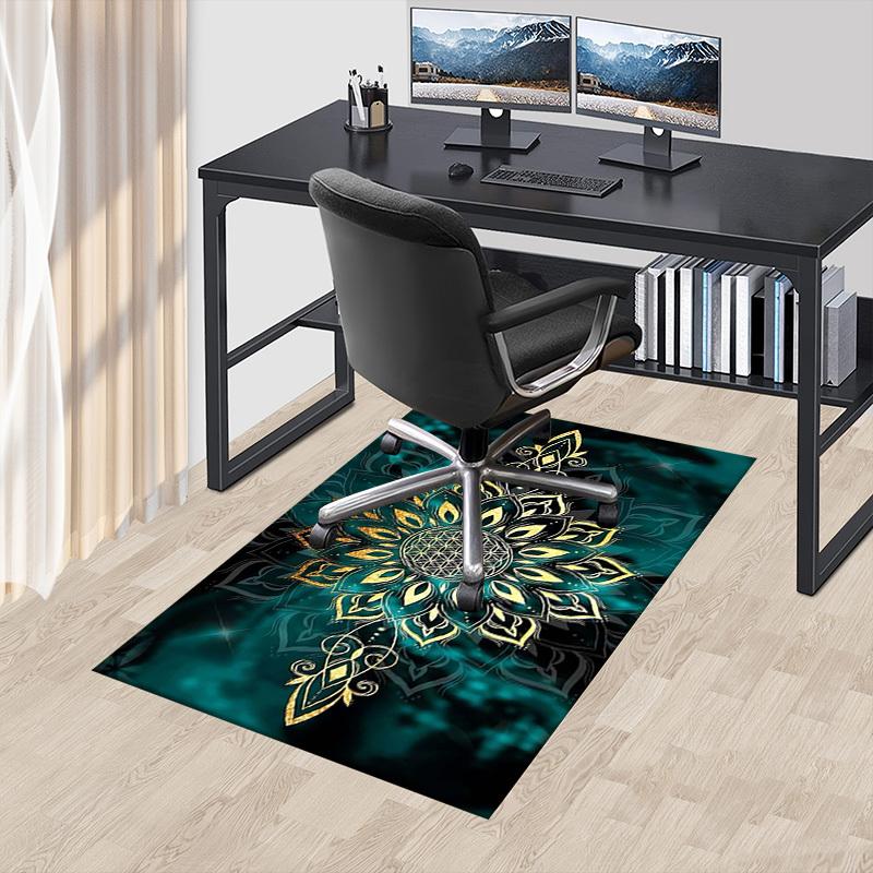 1PC Mandala Lotus Extra Large Non Slip Floor carpet, Office, family, Studio   Large Area Rug Indoor Rugs, Bold Statement Piece