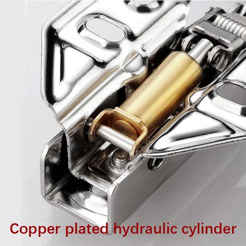 1Pcs/10Pcs 304 Stainless Steel Hydraulic Hinges Cabinet Door Spring Hinge Damper Buffer Quiet Closing Kitchen Cupboard Furniture