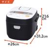 Iris Ohyama Rice with Cooking Function RC-MA50-B Microcomputer-Controlled Cooker, 5.5-Cup Capacity, Brand-Specific