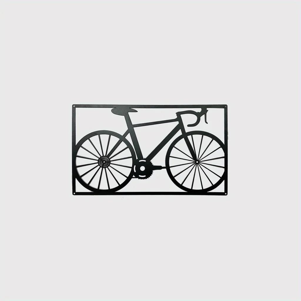 

Металлическое настенное искусство «Велосипед» — кованое железное украшение для интерьера, элегантное и стильное для гостиной, спальни и столовой светло-серый