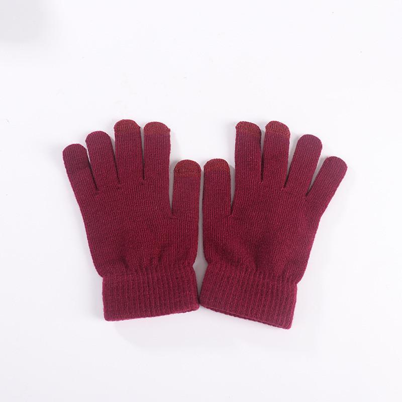 Full Fingered Gloves Winter Warm Thermal Wrist Warmer Glove Solid Knitted Gloves Warm Split