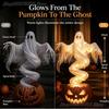 Lampă de Curte Dovleac Fantomatic Rotativ, Lumină de Sol pentru Grădină LED de Halloween | Decor Dovleac Fantomatic Iluminat de Exterior pentru Halloween