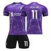 2023-24 Liverpool 2-asis išvykos treniruočių violetinis marškinėlis Futbolo marškinėliai