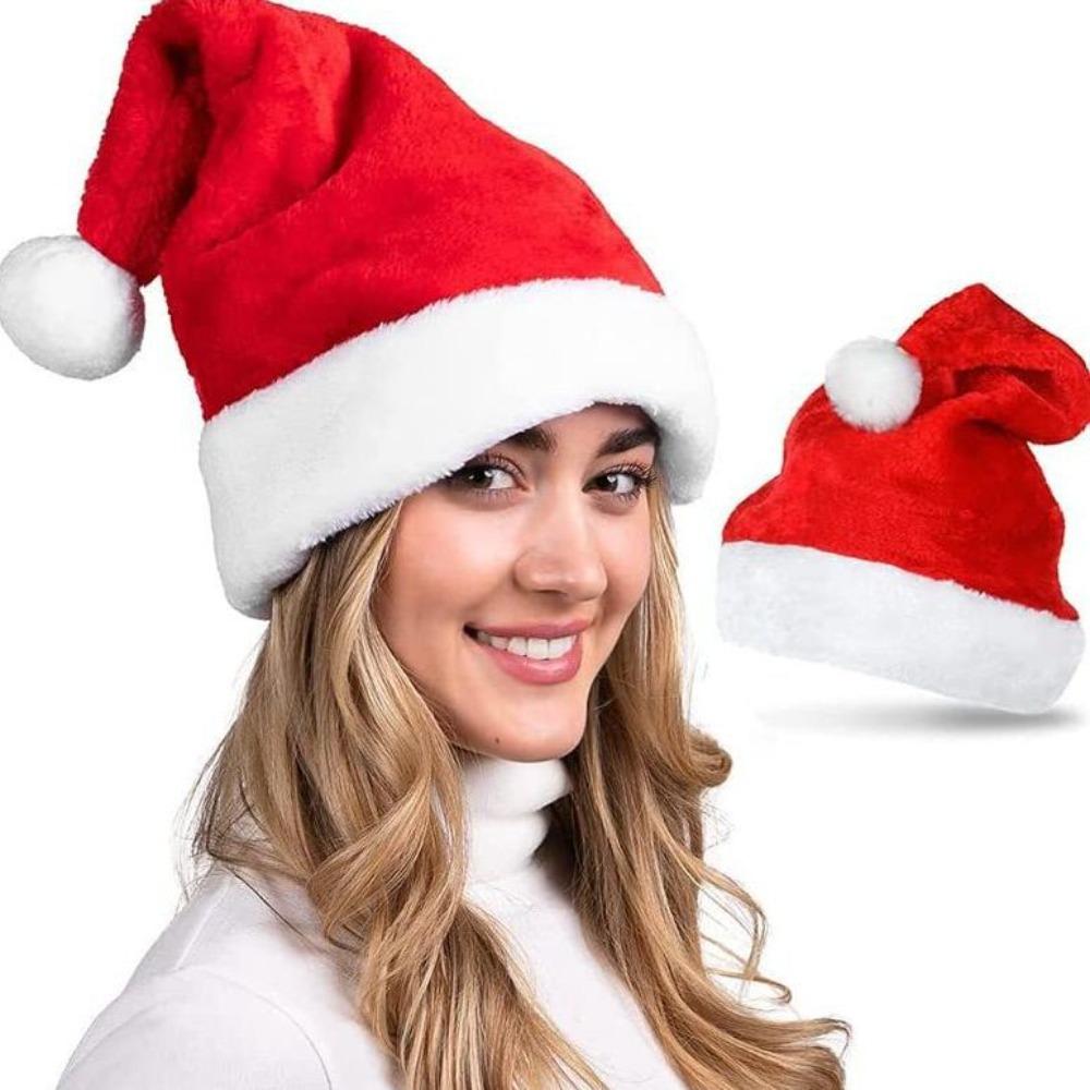 1/2/4PCS Merry Christmas Hats Santa Claus Hats for Adults Kids Red Xmas Caps Women Men New Year Festival Party Decoration Gifts