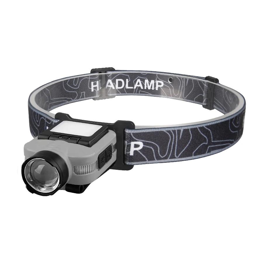 Motion Sensor Headlight TYPE-C Rechageable Led Strong Light Headlamp Portable Fishing Camping Outdoor Head Lamp Work Flashlight