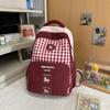Schoolbag Japanese Ins Small Fresh Plaid Backpack, Junior High School Girl High School Student Schoolbag Cute Girl Travel Backpack