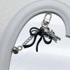 Elegant Jellyfish/Star/Crucifix Bowknot Bag Charm Fashionable Butterfly Knot Keychain Accessory for Women and Girls