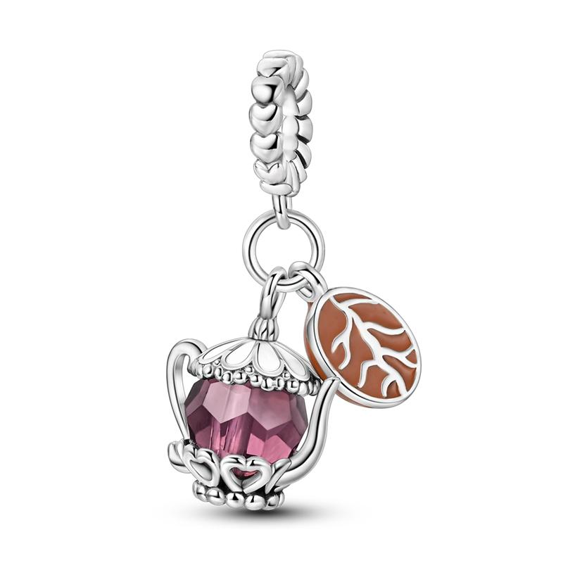 Pink Series Charmscopper Perfume Butterfly Charm Beads Pendent Dangle Fit Original Bangle Charm Bracelet Diy Women Jewelry