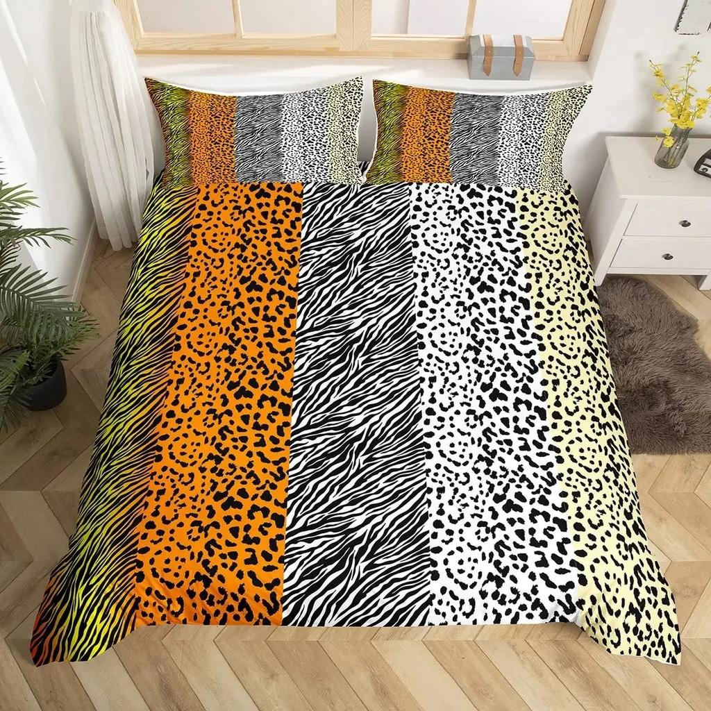 Zebra Duvet Cover Set King Size 3D Horses Steed Bedding Sets Africa Wild Animal Comforter Cover Set Personalized Bedspread Cover