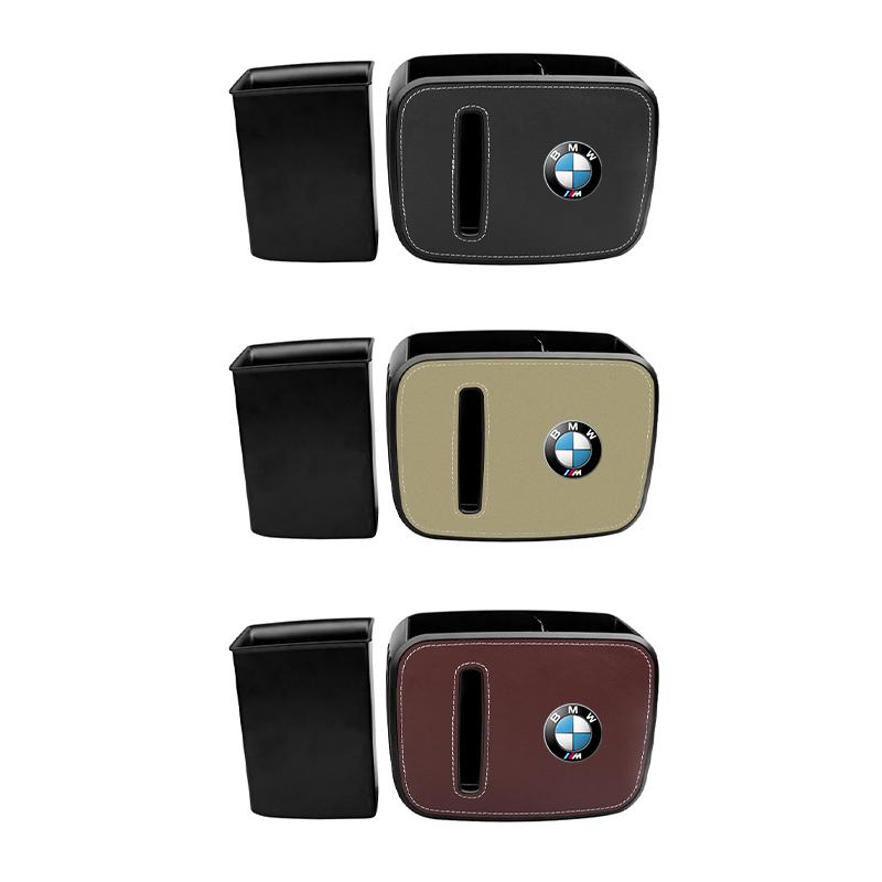 

Car Sticker Car Goods Seat Back Trash Bin Storage Box Drink Holder Organizer For Bmw M 50TH E46 E90 F20 E39 E91 E87 E60 E93 F10 Beige