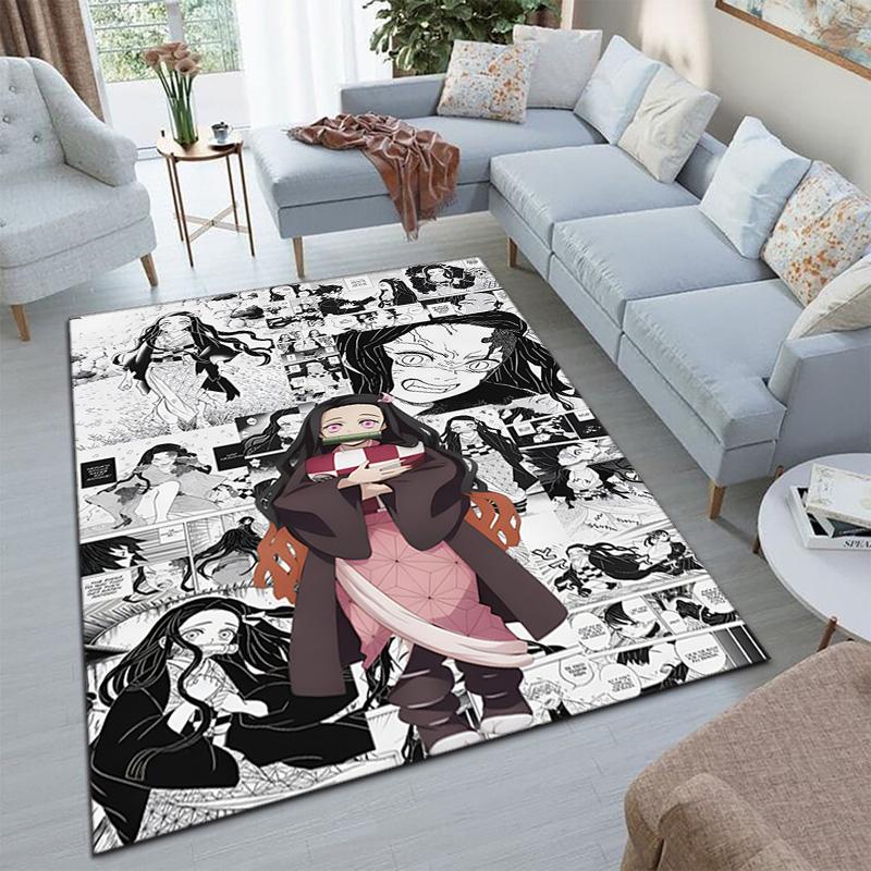 Japanese manga artist Koyoharu Gotouge's Demon Slayer carpets, home decor, non-slip door mats, hallway seat mats, outdoor picnic mats, rugs H7